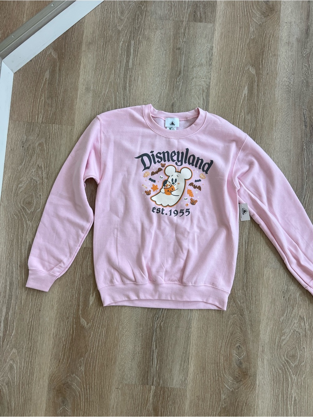 Disneyland Pink Ghost Mickey Sweatshirt